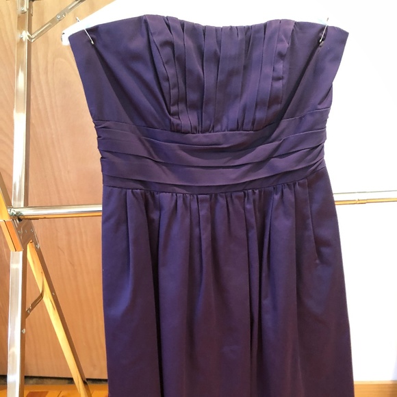 David's Bridal Strapless Ruched Dress - Picture 3 of 10